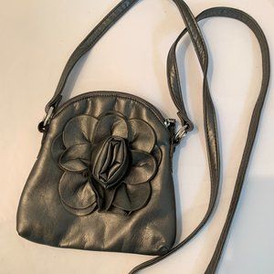 Chateau mini crossbody purse shiny grey pre-owned